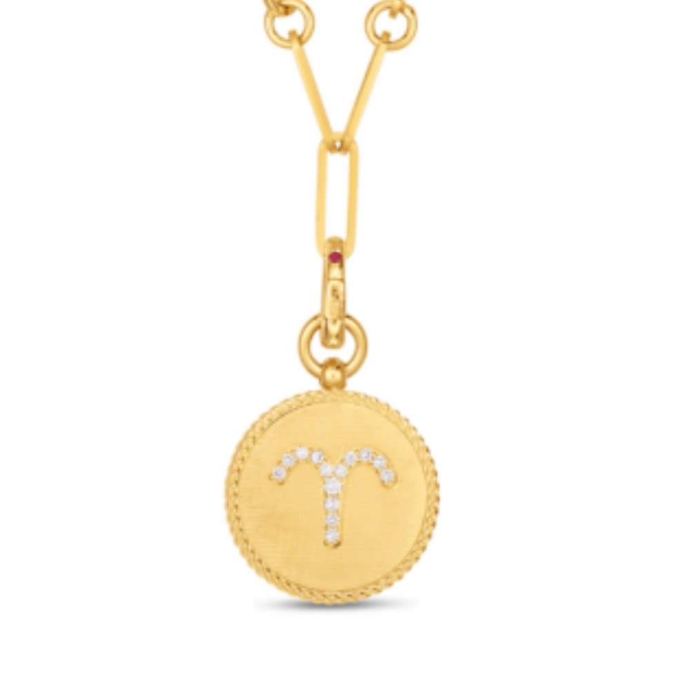Roberto Coin 18k Aries Zodiac Necklace